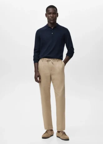 Pantalon slim avec cordon de serrage