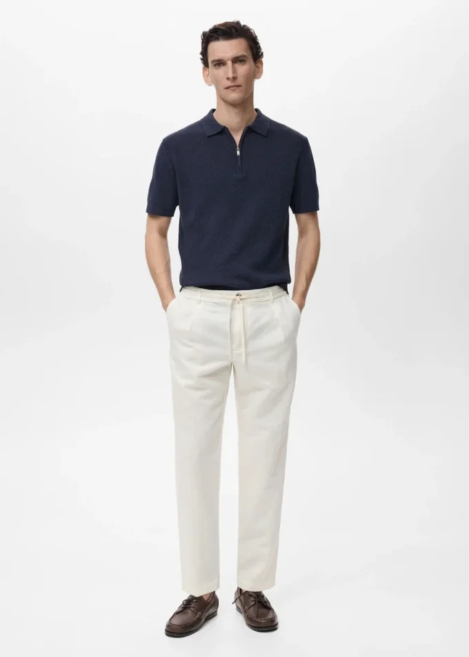 Pantalon slim avec cordon de serrage Pantalon slim avec cordon de serrage