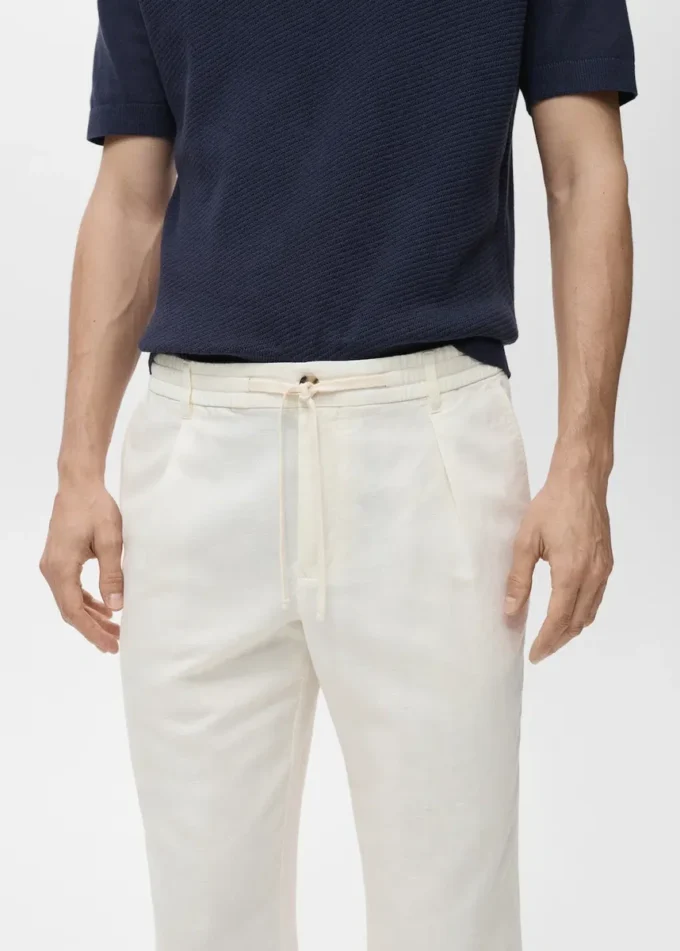 Pantalon slim avec cordon de serrage Pantalon slim avec cordon de serrage