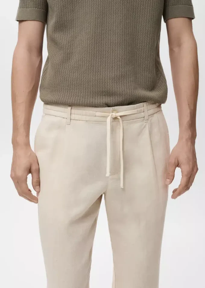Pantalon slim avec cordon de serrage Pantalon slim avec cordon de serrage