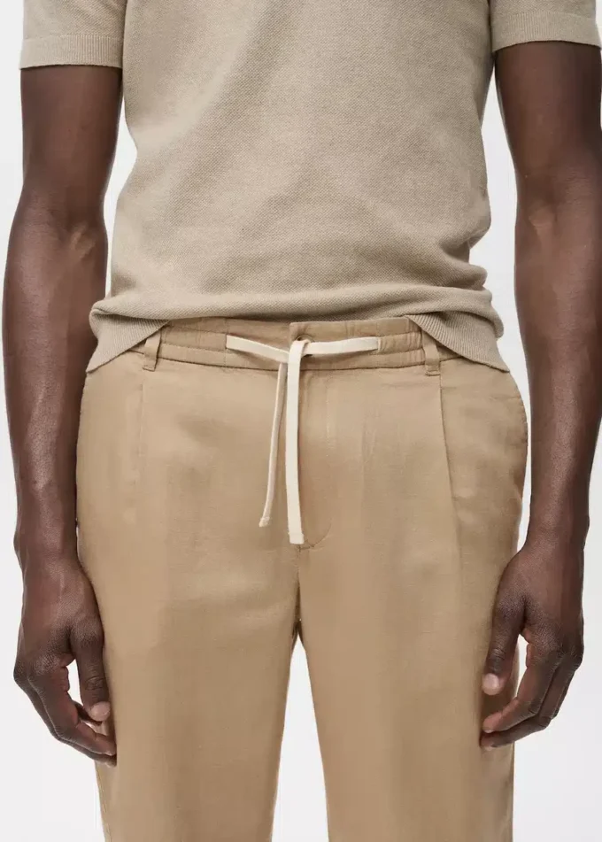 Pantalon slim avec cordon de serrage Pantalon slim avec cordon de serrage