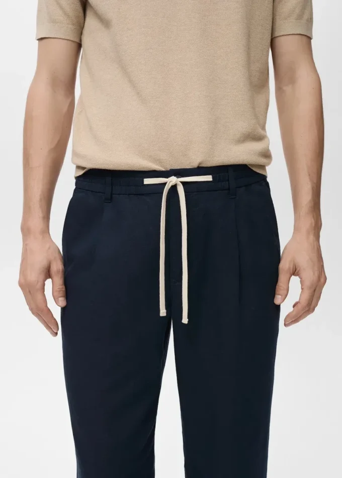 Pantalon slim avec cordon de serrage Pantalon slim avec cordon de serrage