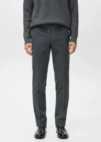 Pantalon slim en flanelle