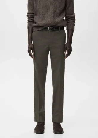 Pantalon slim en flanelle
