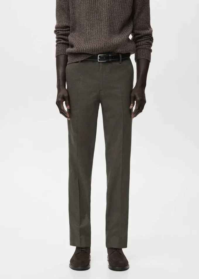 Pantalon slim en flanelle Pantalon slim en flanelle