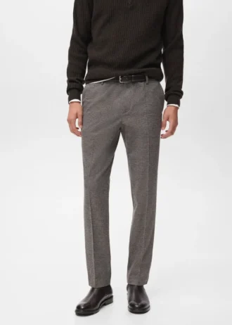 Pantalon slim en flanelle