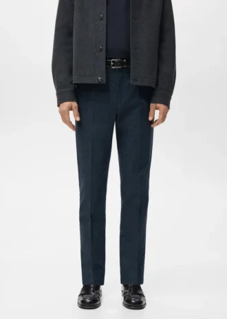 Pantalon slim en flanelle