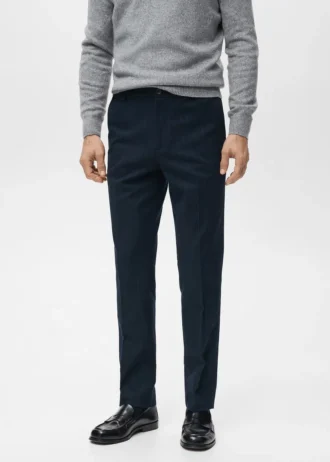 Pantalon slim en flanelle
