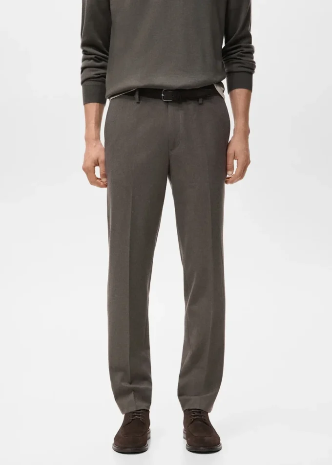 Pantalon slim en flanelle Pantalon slim en flanelle