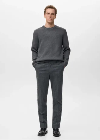 Pantalon slim en flanelle