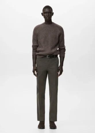 Pantalon slim en flanelle