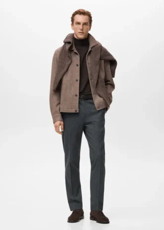 Pantalon slim en flanelle