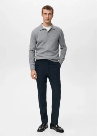 Pantalon slim en flanelle