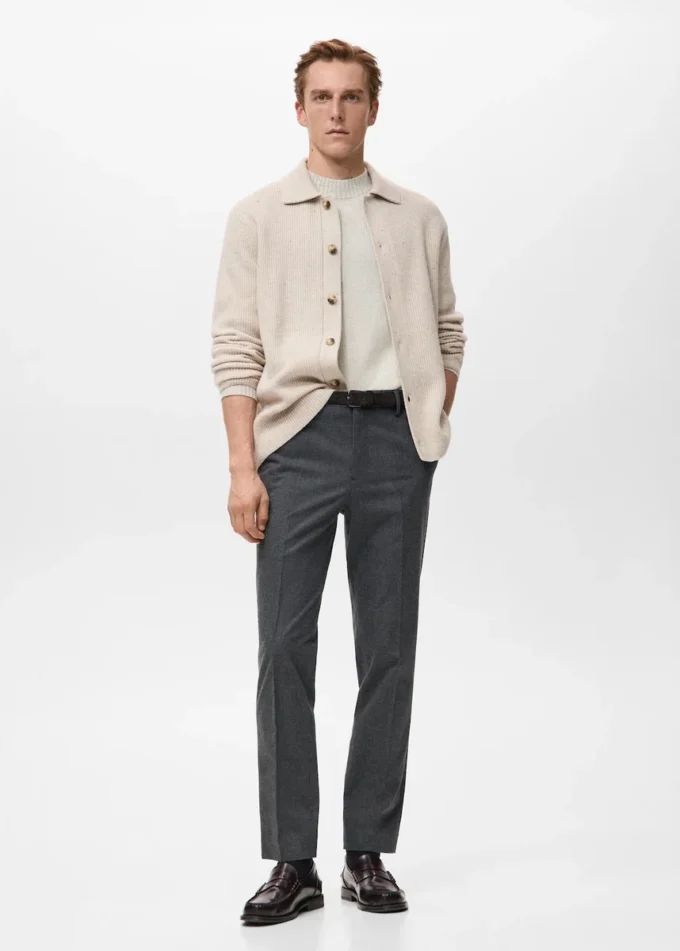 Pantalon slim en flanelle Pantalon slim en flanelle