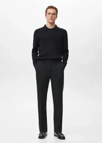 Pantalon slim en flanelle