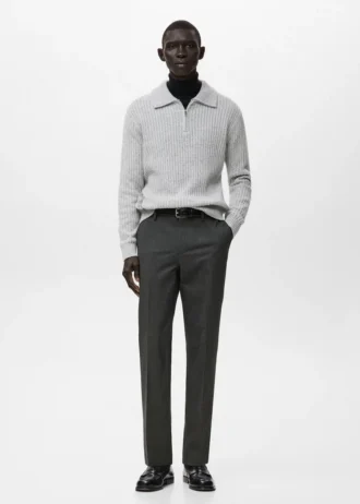Pantalon slim en flanelle