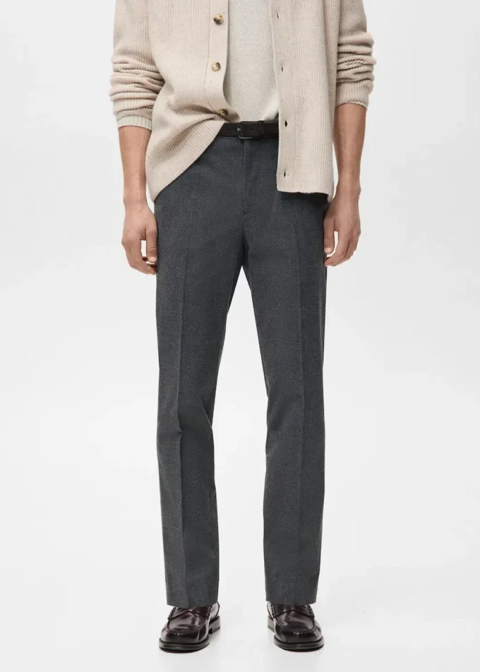 Pantalon slim en flanelle Pantalon slim en flanelle