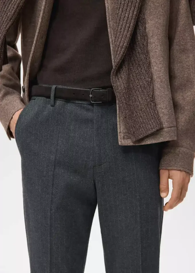 Pantalon slim en flanelle Pantalon slim en flanelle