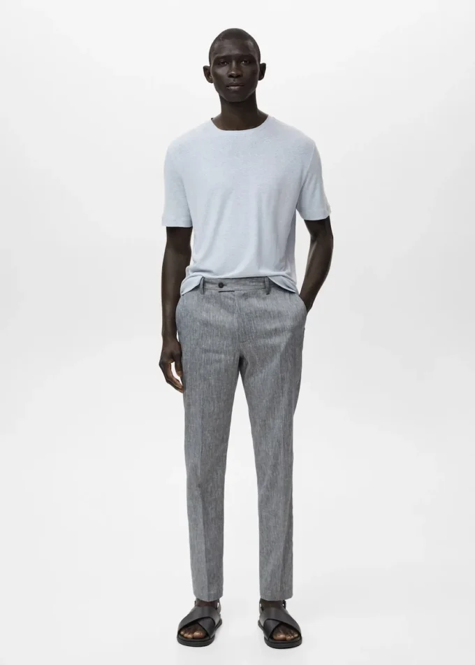 Pantalon slim en lin Pantalon slim en lin