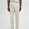 Pantalon slim en lin à pinces Pantalon slim en lin à pinces