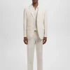 Pantalon slim en lin à pinces Pantalon slim en lin à pinces