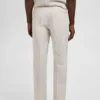 Pantalon slim en lin à pinces Pantalon slim en lin à pinces