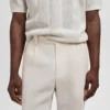 Pantalon slim en lin à pinces Pantalon slim en lin à pinces
