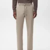 Pantalon slim en tissu extensible avec cordon de serrage Pantalon slim en tissu extensible avec cordon de serrage