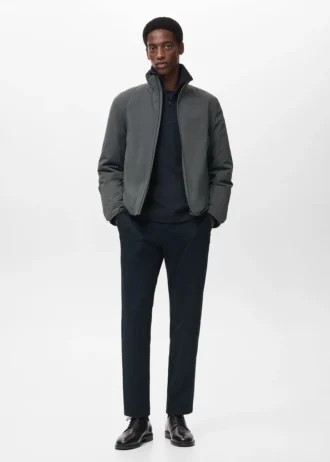 Pantalon slim en tissu extensible avec cordon de serrage Pantalon slim en tissu extensible avec cordon de serrage