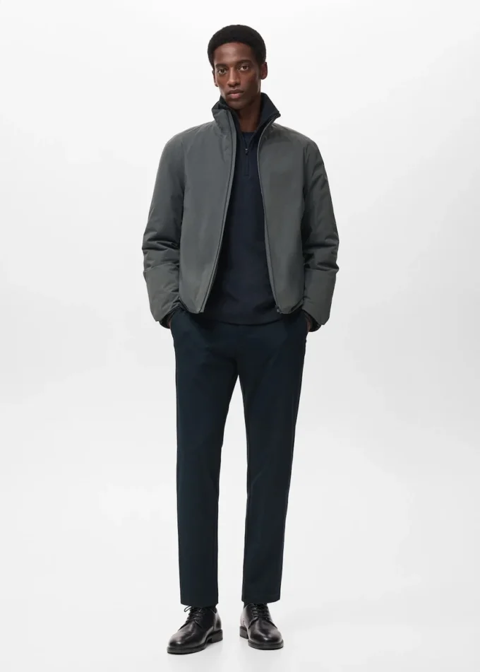 Pantalon slim en tissu extensible avec cordon de serrage Pantalon slim en tissu extensible avec cordon de serrage