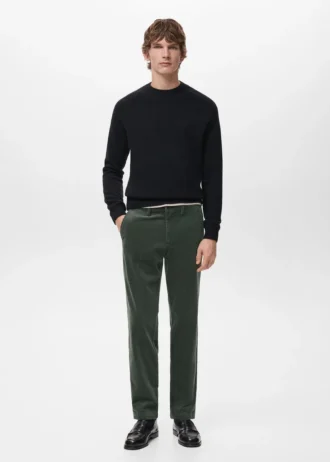 Pantalon slim en velours côtelé