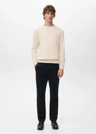 Pantalon slim en velours côtelé