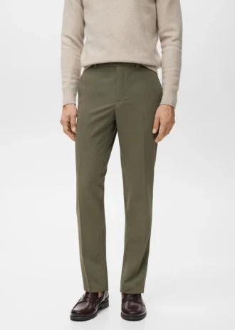 Pantalon slim à plis