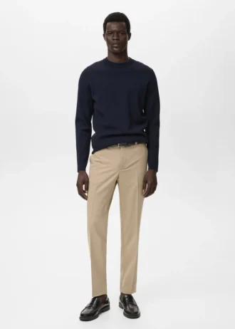 Pantalon slim à plis