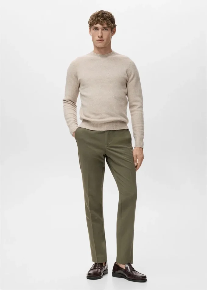 Pantalon slim à plis Pantalon slim à plis