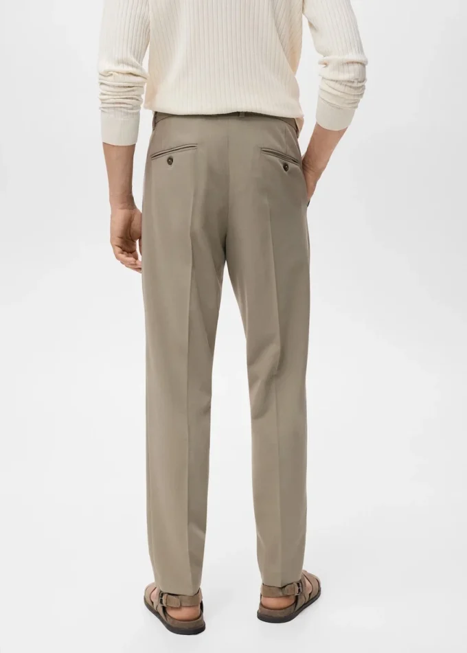 Pantalon slim à plis Pantalon slim à plis