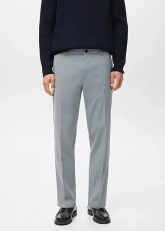 Pantalon slim rayé