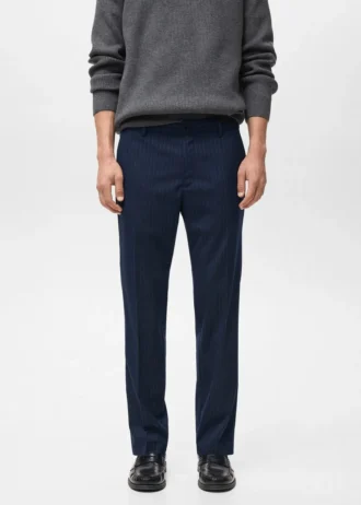 Pantalon slim rayé