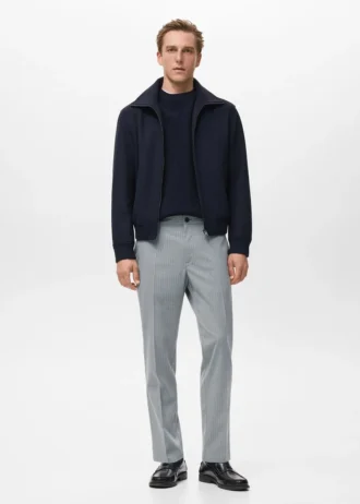 Pantalon slim rayé