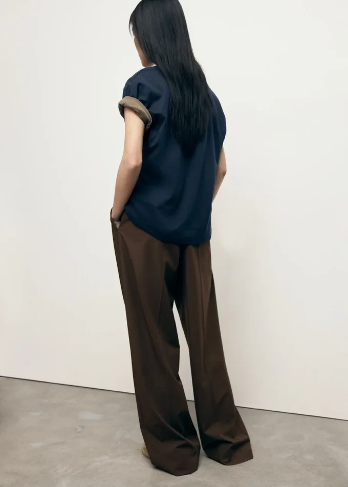 Pantalon taille basse à jambes larges Pantalon taille basse à jambes larges