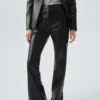 Pantalon évasé 100 % cuir Pantalon évasé 100 % cuir