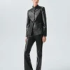 Pantalon évasé 100 % cuir Pantalon évasé 100 % cuir