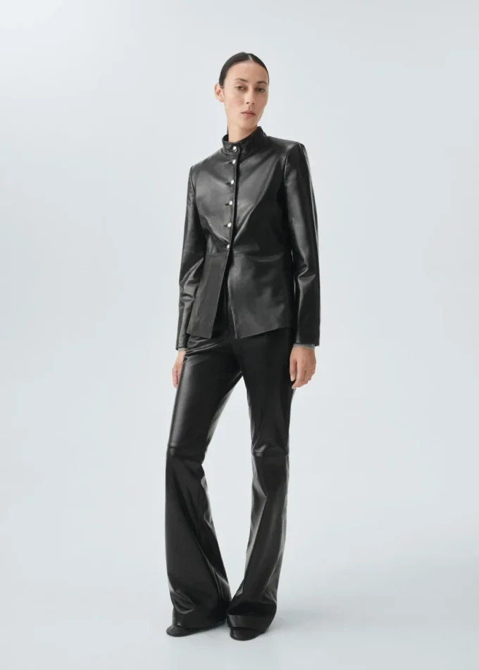 Pantalon évasé 100 % cuir Pantalon évasé 100 % cuir