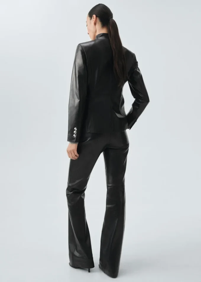 Pantalon évasé 100 % cuir Pantalon évasé 100 % cuir