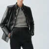 Pantalon évasé 100 % cuir Pantalon évasé 100 % cuir