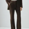 Pantalon évasé 100 % daim Pantalon évasé 100 % daim