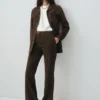 Pantalon évasé 100 % daim Pantalon évasé 100 % daim