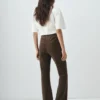 Pantalon évasé 100 % daim Pantalon évasé 100 % daim
