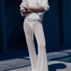 Pantalon évasé en crochet Pantalon évasé en crochet