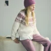 Pantalon évasé en faux velours